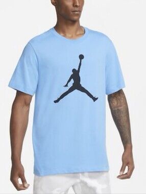 Jordan Light Blue Short Sleeve Tee with Black Jumpman